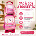 Sac à dos à roulettes Hello Girl - Bleu ciel